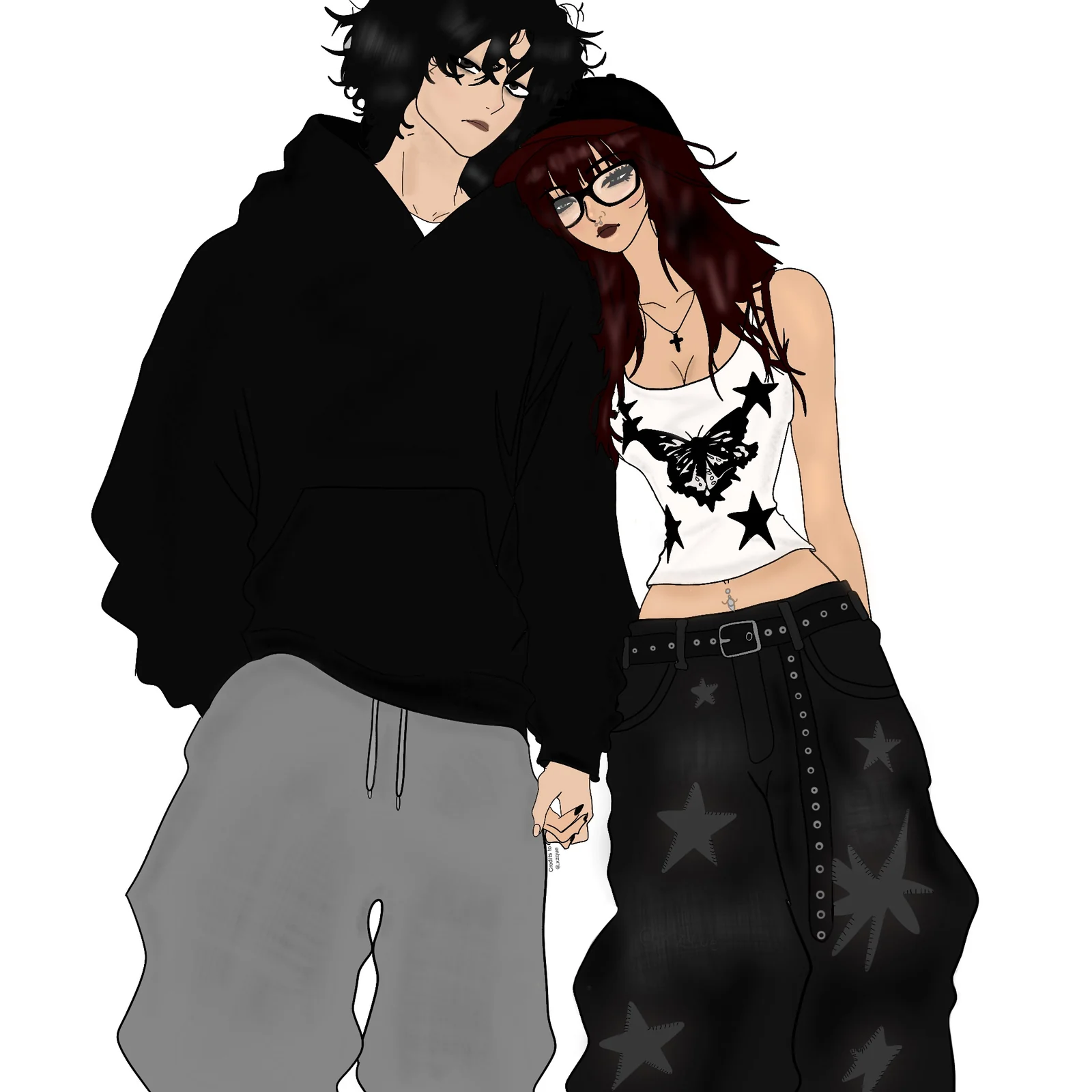 Jayden and Ashley, drawn by Ashley